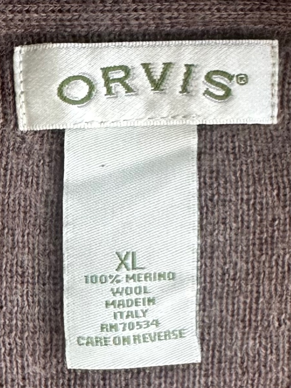 ORVIS Women's Open-Front Merino Wool Cardigan Sweater Taupe XL Soft Comfy Casual - Picture 5 of 10